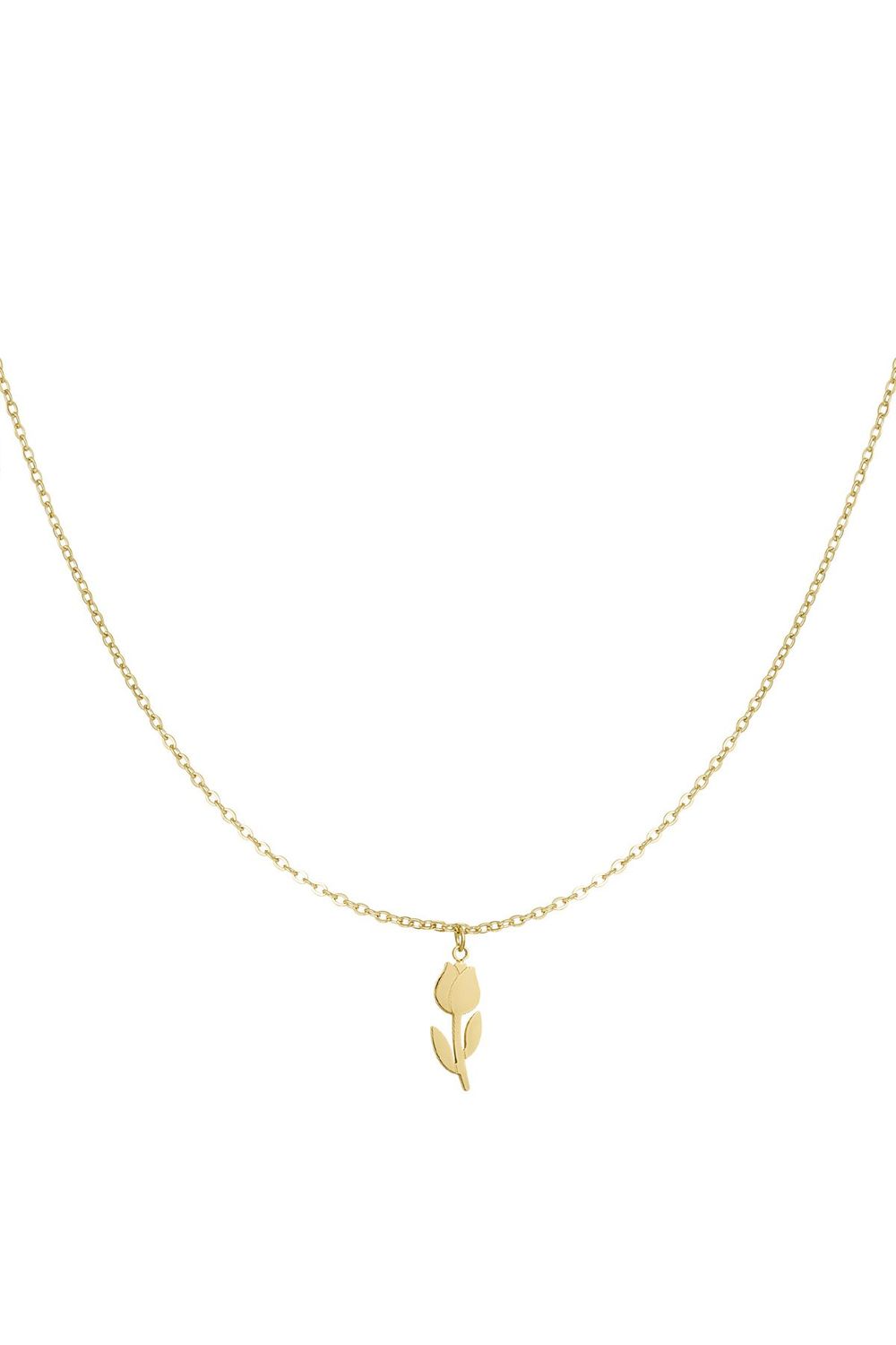 TULPEN KETTING ZILVER/ GOUD