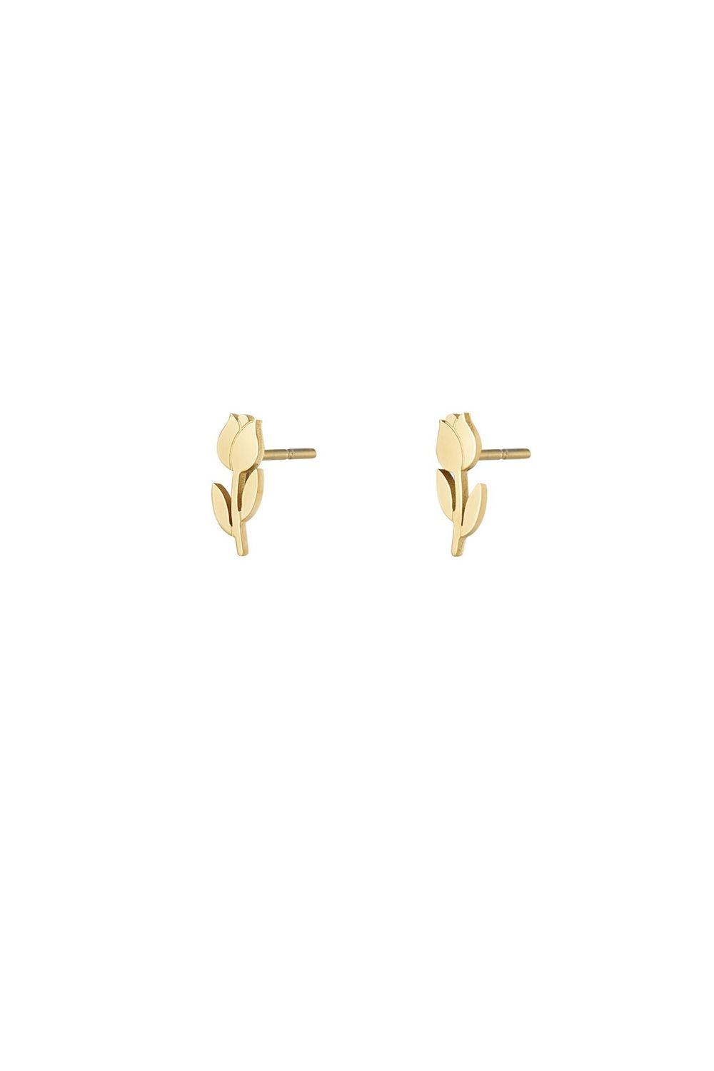TULPEN OORBELLEN ZILVER / GOUD