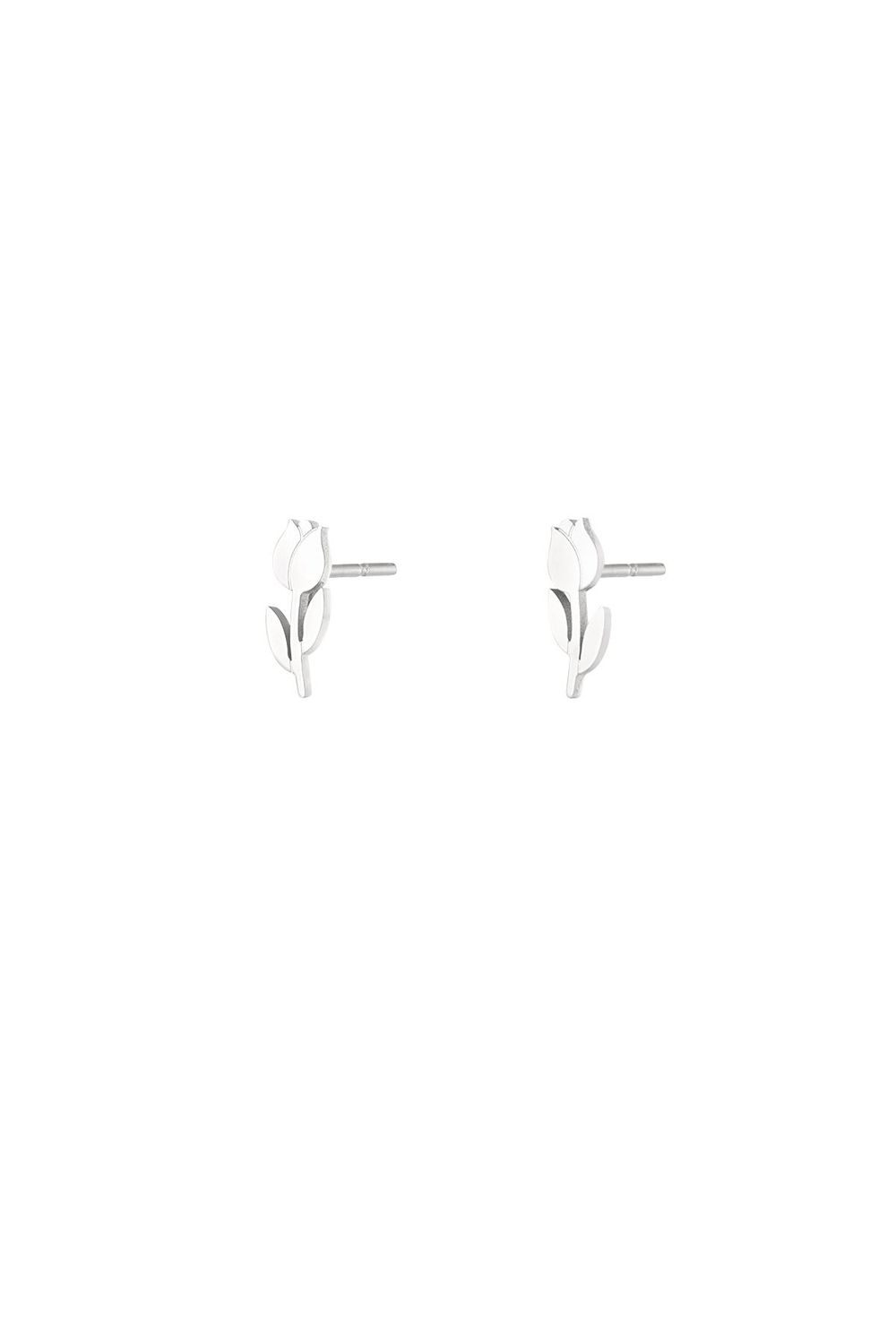 TULPEN OORBELLEN ZILVER / GOUD