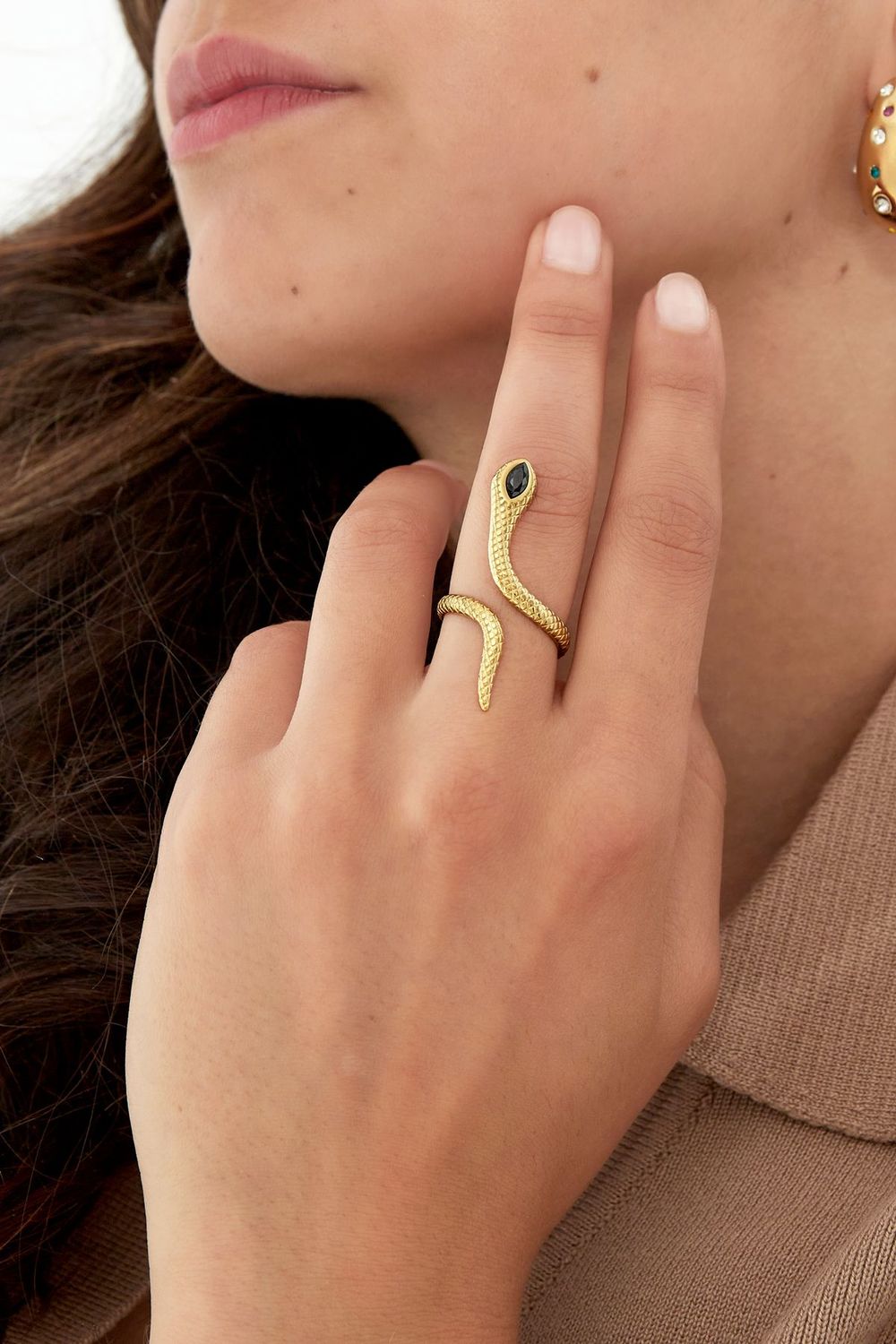 SNAKE RING - ZILVER / GOUD