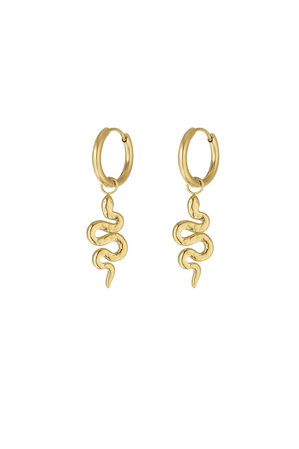 SNAKE OORBELLEN - ZILVER