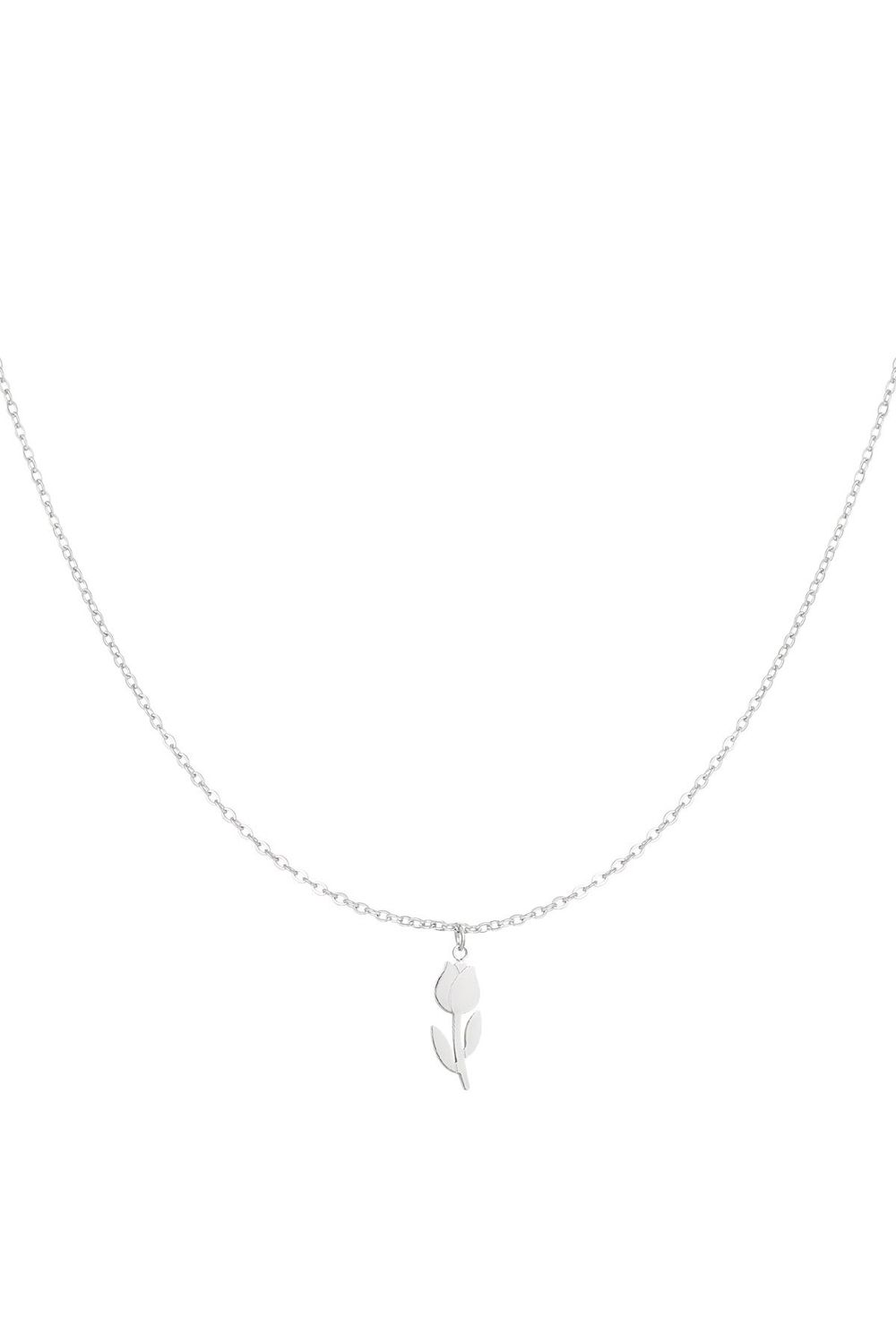 TULPEN KETTING ZILVER/ GOUD