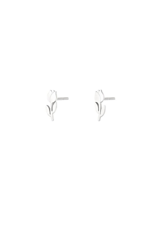 TULPEN OORBELLEN ZILVER / GOUD